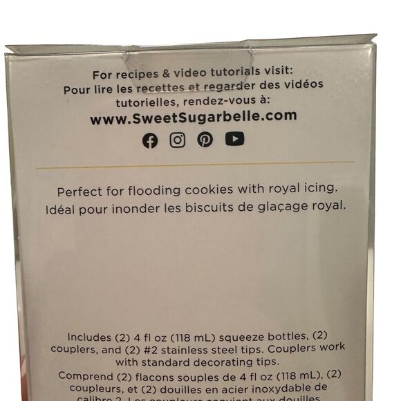 NEW 2 Pack Sweet Sugarbelle Bottle Coupler Set 8oz Perfect for Piping Flooding - Picture 6 of 9